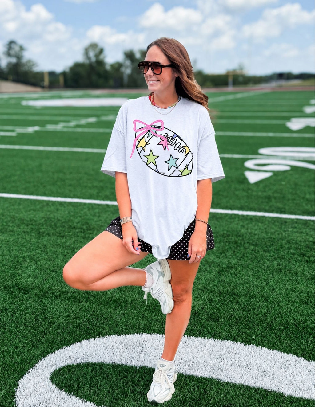 Preppy Stars Football with Bow